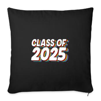 Class of 2025 Abitur Abiturient Abitur 2025 - Sofa pillowcase 17,3'' x 17,3'' (45 x 45 cm) - black - Front