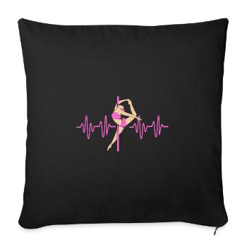 Pole Dance - Sofakissenbezug 45 x 45 cm - Schwarz - Vorne