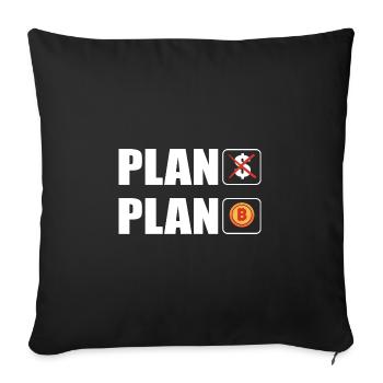 Bitcoin - Sofa pillowcase 17,3'' x 17,3'' (45 x 45 cm) - black - Front