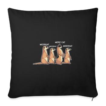 Suricate - Housse de coussin décorative 45 x 45 cm - noir - Devant