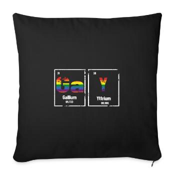 Periodic table - Sofa pillowcase 17,3'' x 17,3'' (45 x 45 cm) - black - Front