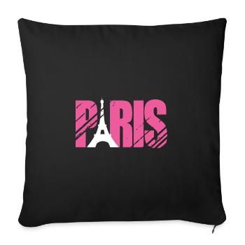 France - Sofa pillowcase 17,3'' x 17,3'' (45 x 45 cm) - black - Front