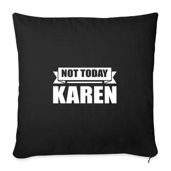 Karen - Housse de coussin décorative 45 x 45 cm - noir - Devant
