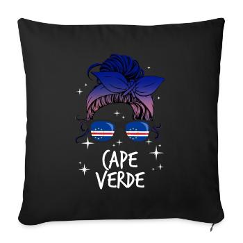 Cape Verde - Sofa pillowcase 17,3'' x 17,3'' (45 x 45 cm) - black - Front