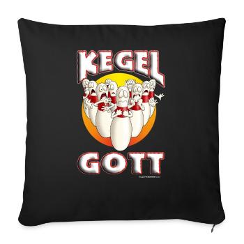 MIX - Kegel Gott - diese Pins haben aus gutem - Sofakissenbezug 45 x 45 cm - Schwarz - Vorne