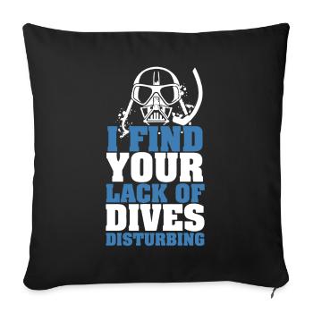 Plongée sous-marine Je trouve votre manque de plongées - Housse de coussin décorative 45 x 45 cm - noir - Devant