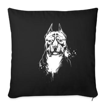 American Staffordshire Terrier - Sofa pillowcase 17,3'' x 17,3'' (45 x 45 cm) - black - Front