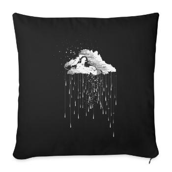 Rain clouds - Sofa pillowcase 17,3'' x 17,3'' (45 x 45 cm) - black - Front