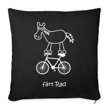 bike, bike, bike-riding horse - Sofa pillowcase 17,3'' x 17,3'' (45 x 45 cm) - black - Front