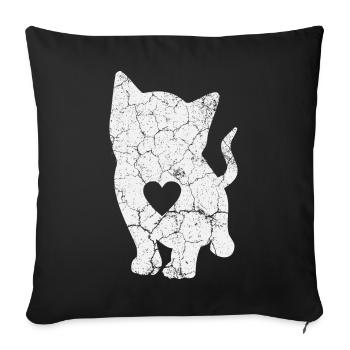 Cat Cats - Sofa pillowcase 17,3'' x 17,3'' (45 x 45 cm) - black - Front