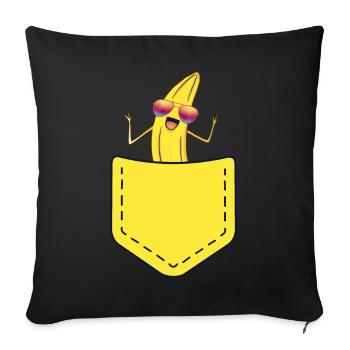 Cool banana - Sofa pillowcase 17,3'' x 17,3'' (45 x 45 cm) - black - Front