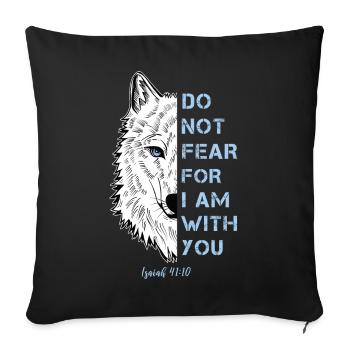 Religious quote - Sofa pillowcase 17,3'' x 17,3'' (45 x 45 cm) - black - Front