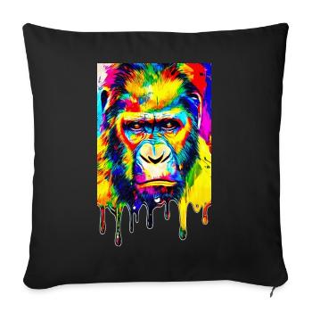 Urban Gorilla - Graffiti Art - Sofa pillowcase 17,3'' x 17,3'' (45 x 45 cm) - black - Front