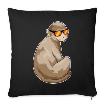 Affe Sonnenbrille - Sofakissenbezug 45 x 45 cm - Schwarz - Vorne