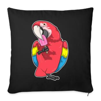 Popsicles perroquets - Housse de coussin décorative 45 x 45 cm - noir - Devant