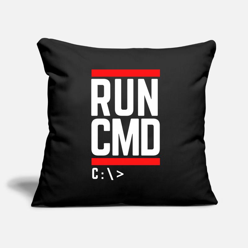 Run CMD Lustiger Spruch Informatik Nerd Code Sofakissenbezug 45 x 45 cm