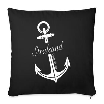 Stralsund - Sofakissenbezug 45 x 45 cm - Schwarz - Vorne