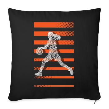 Basketball Women's Basketball Women's Basketball - Sofa pillowcase 17,3'' x 17,3'' (45 x 45 cm) - black - Front
