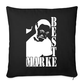 Meilleur homme de marque - Housse de coussin décorative 45 x 45 cm - noir - Devant