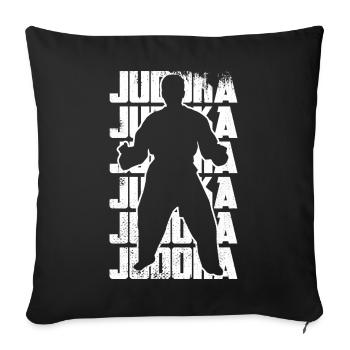 Judo Fighter - Sofa pillowcase 17,3'' x 17,3'' (45 x 45 cm) - black - Front