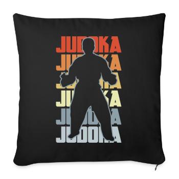 Vintage Judoka - Sofakissenbezug 45 x 45 cm - Schwarz - Vorne