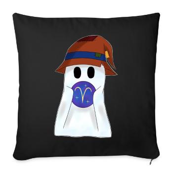 Astrologique Bélier Zodiaque Dessin animé Haut - Housse de coussin décorative 45 x 45 cm - noir - Devant