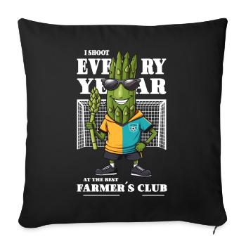 Asparagus Association - Sofa pillowcase 17,3'' x 17,3'' (45 x 45 cm) - black - Front