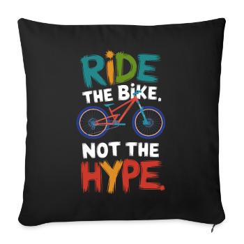 Déclaration vibrante de rallye à vélo - Housse de coussin décorative 45 x 45 cm - noir - Devant