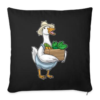 Duck Farmer Fruit Farm - Sofa pillowcase 17,3'' x 17,3'' (45 x 45 cm) - black - Front