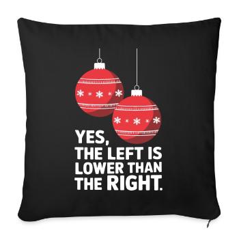 Humour drôle d’ornement de Noël - Housse de coussin décorative 45 x 45 cm - noir - Devant