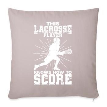 Lacrosse Boy - Sofa pillowcase 17,3'' x 17,3'' (45 x 45 cm) - light taupe - Front