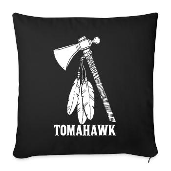 White Tomahawk - Sofa pillowcase 17,3'' x 17,3'' (45 x 45 cm) - black - Front