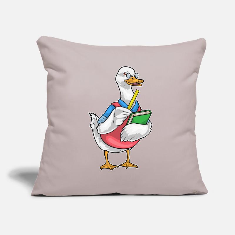 Duck Math Teacher Ruler Sofa pillowcase 17,3'' x 17,3'' (45 x 45 cm)