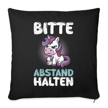 Mallorca PLEASE KEEP YOUR DISTANCE Anti Flirt Funny - Sofa pillowcase 17,3'' x 17,3'' (45 x 45 cm) - black - Front