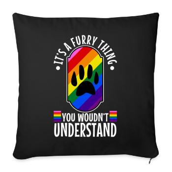 C’est une chose poilue que vous ne comprendriez pas - Housse de coussin décorative 45 x 45 cm - noir - Devant