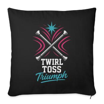 Baton Twirler Majorette Captain Squad Club - Sofa pillowcase 17,3'' x 17,3'' (45 x 45 cm) - black - Front