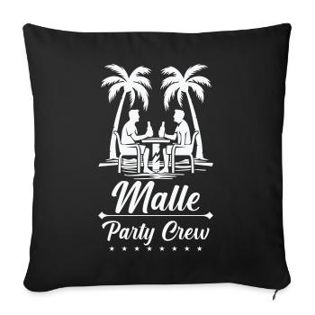 Malle Party Crew - Housse de coussin décorative 45 x 45 cm - noir - Devant