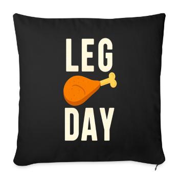 Fun Leg Day Costume de Thanksgiving Journée de la dinde - Housse de coussin décorative 45 x 45 cm - noir - Devant