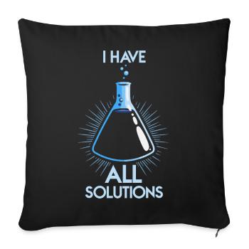 Chimie Chimiste Professeur de chimie Drôle de science - Housse de coussin décorative 45 x 45 cm - noir - Devant