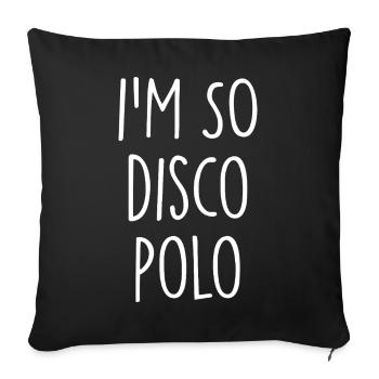 Disco Polo - Housse de coussin décorative 45 x 45 cm - noir - Devant