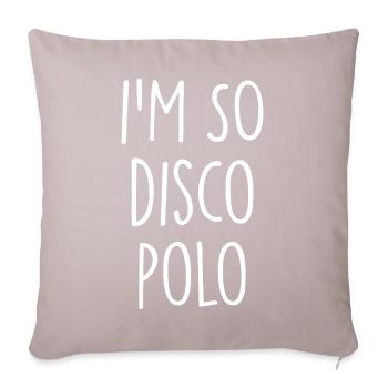 Disco Polo - Sofakissenbezug 45 x 45 cm - helles Taupe - Vorne