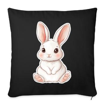 Hare - Sofa pillowcase 17,3'' x 17,3'' (45 x 45 cm) - black - Front