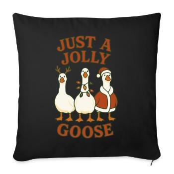 Noël juste une oie joyeuse design amusant - Housse de coussin décorative 45 x 45 cm - noir - Devant