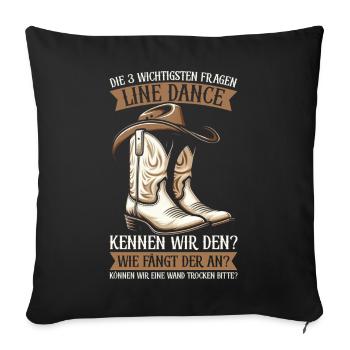 Line Dancing Cowboy Line Dancer Line Dance - Sofa pillowcase 17,3'' x 17,3'' (45 x 45 cm) - black - Front