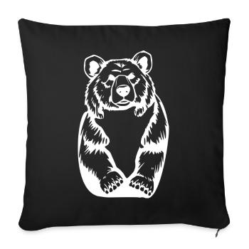 Bear Bears T-shirt Gift - Sofa pillowcase 17,3'' x 17,3'' (45 x 45 cm) - black - Front