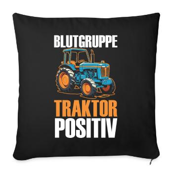 Agriculteur Agriculteur Agriculteur Tracteur Agricole - Housse de coussin décorative 45 x 45 cm - noir - Devant