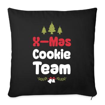 L’équipe des biscuits de Noël - Housse de coussin décorative 45 x 45 cm - noir - Devant