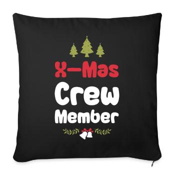 X-Mas Crew Mitglied - Sofakissenbezug 45 x 45 cm - Schwarz - Vorne