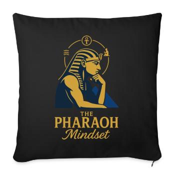 Pharaoh Archaeology in Ancient Egypt - Sofa pillowcase 17,3'' x 17,3'' (45 x 45 cm) - black - Front