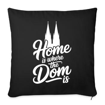 Cologne Home est là où le Dom est Cologne Carnaval Cologne - Housse de coussin décorative 45 x 45 cm - noir - Devant